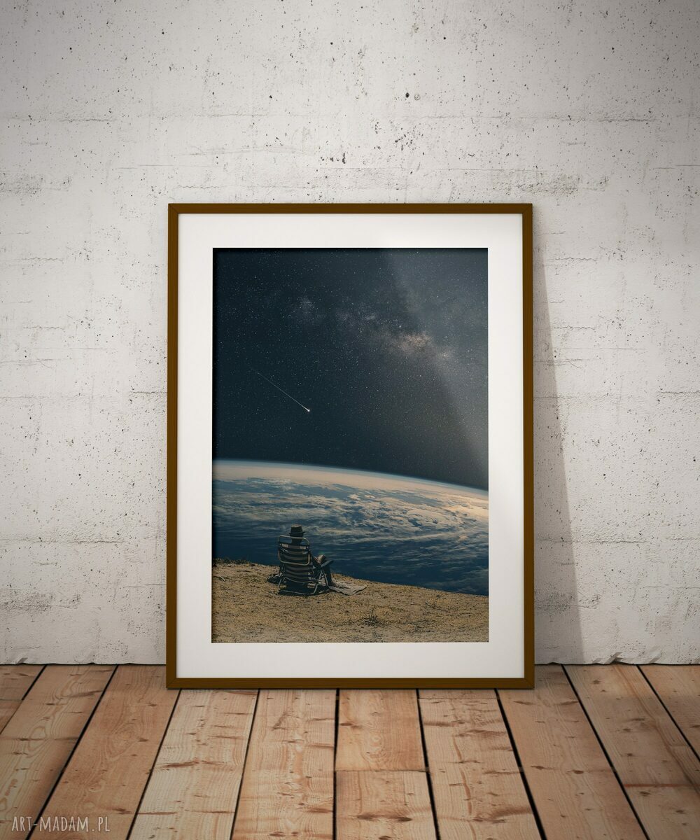Plakat minimalistyczny Outsider 50x70 cm - kosmos i wolność