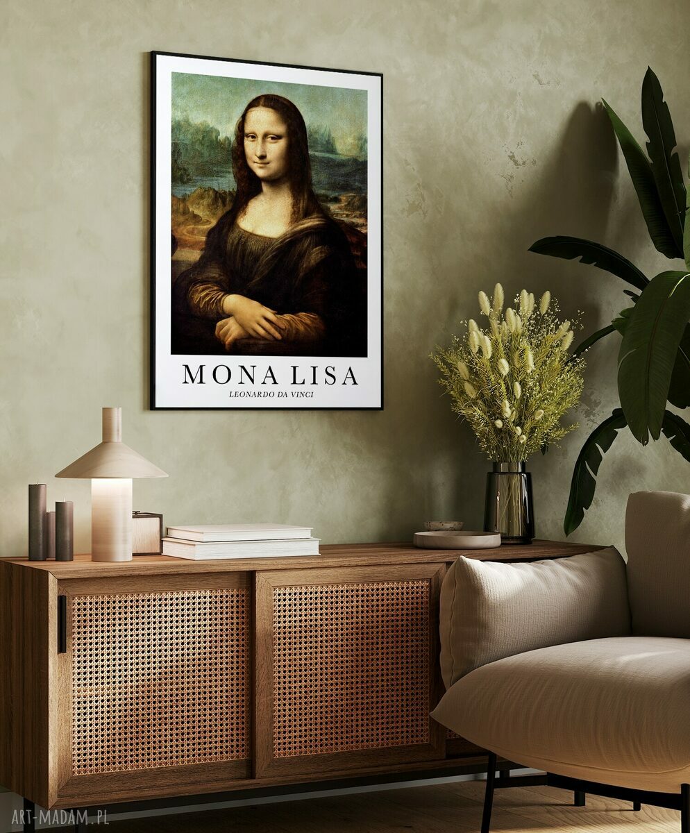 Plakat Mona Lisa Da Vinci w klasycznej odsłonie - 50x70 cm