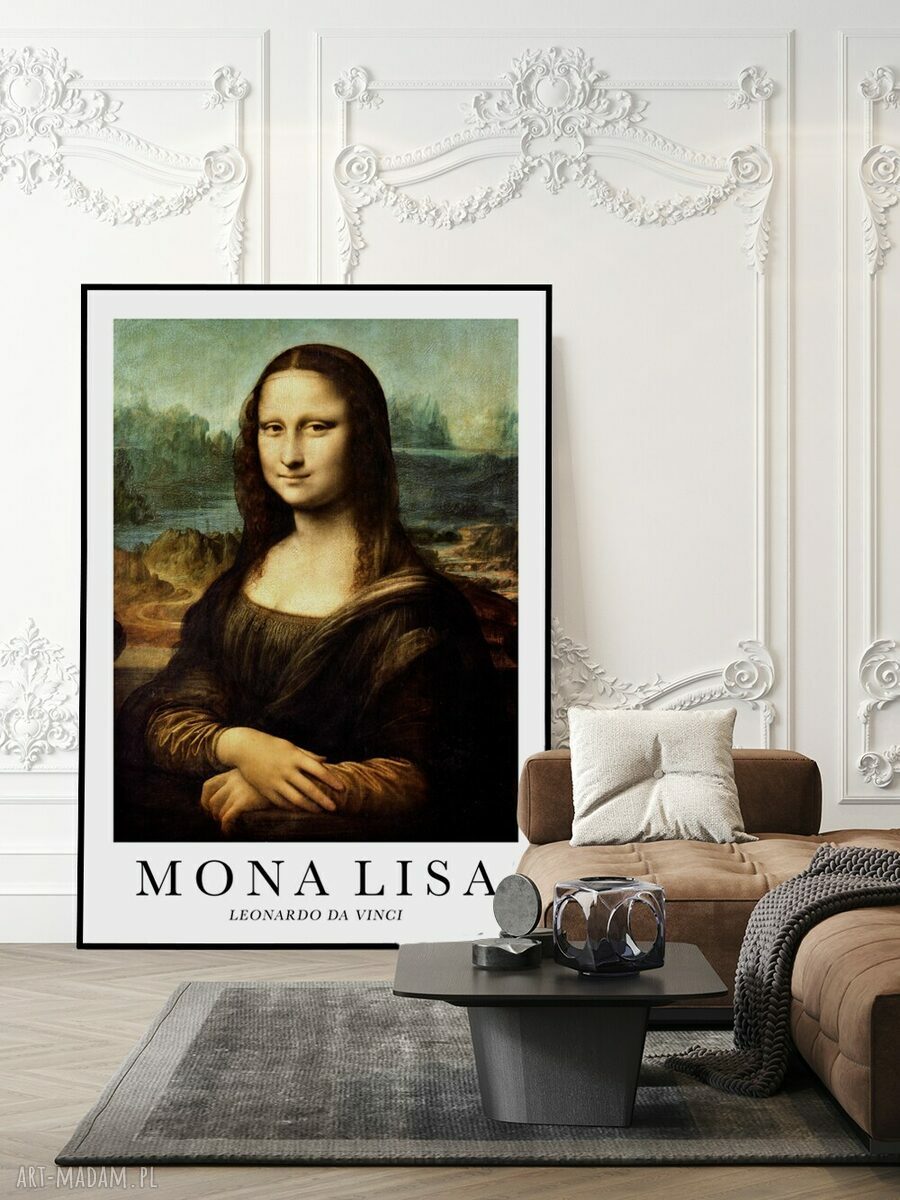 Plakat Mona Lisa da Vinci w klasycznej odsłonie - format 40x50 cm