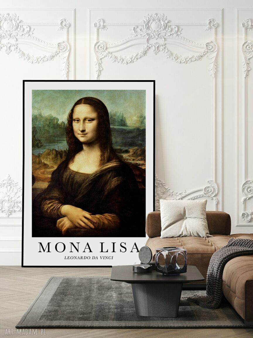 Plakat Mona Lisa Da Vinci w klasycznej odsłonie - format A4