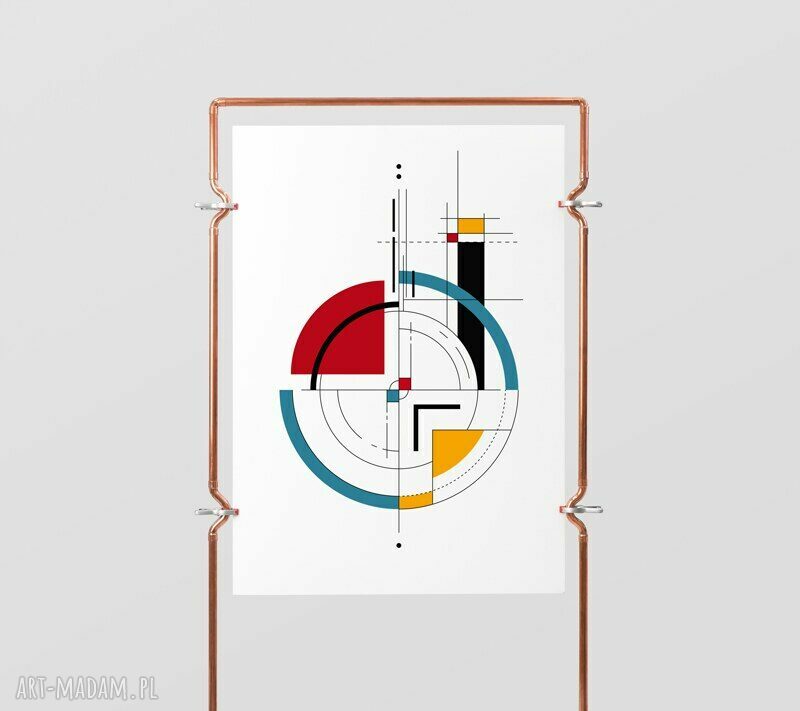 Plakat Mondrian 2 - geometryczne koło 50x70 cm