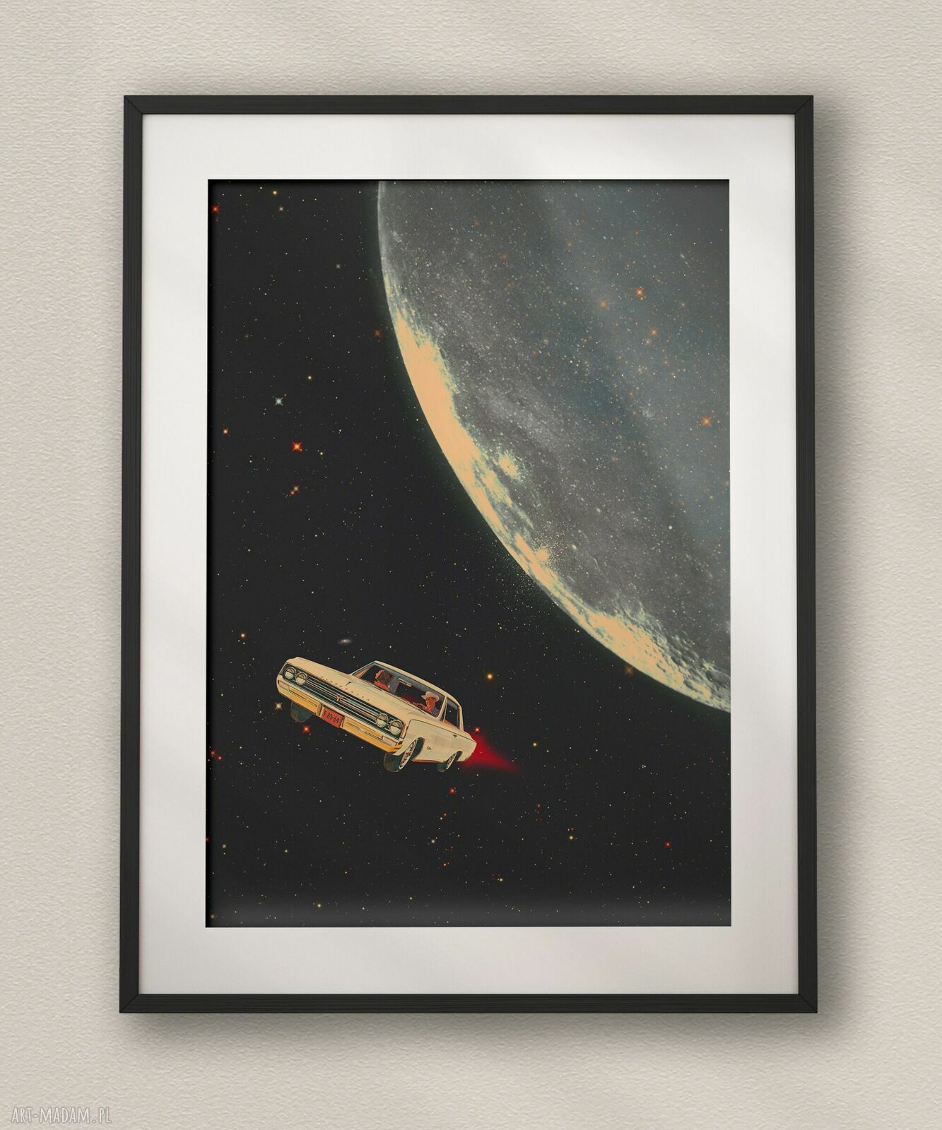 Plakat Moon Ride - Kolaż Fine Art A3