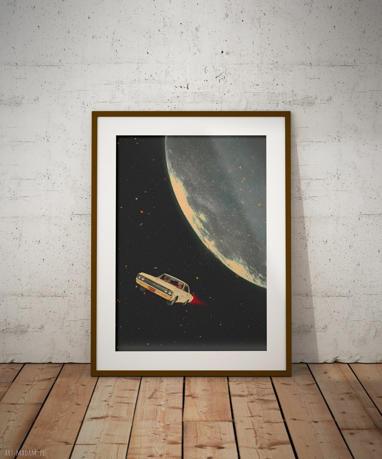 Plakat Moon Ride - Kolaż Fine Art A3