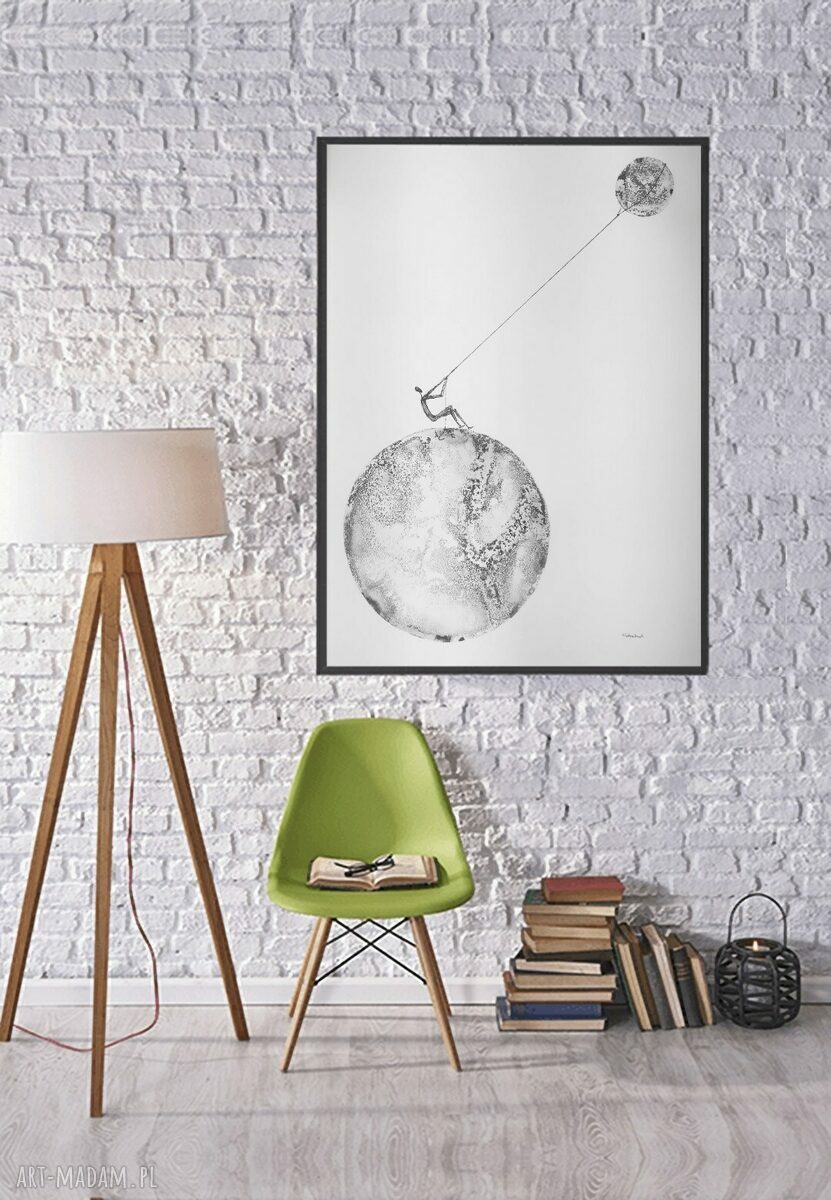 Zestaw plakatów Dreams i Rain grafiki ścienne handmade na zamówienie