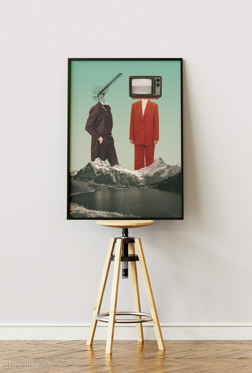 Plakat Nasza Telenowela 50x70 cm - kolaż zakochanych na walentynki