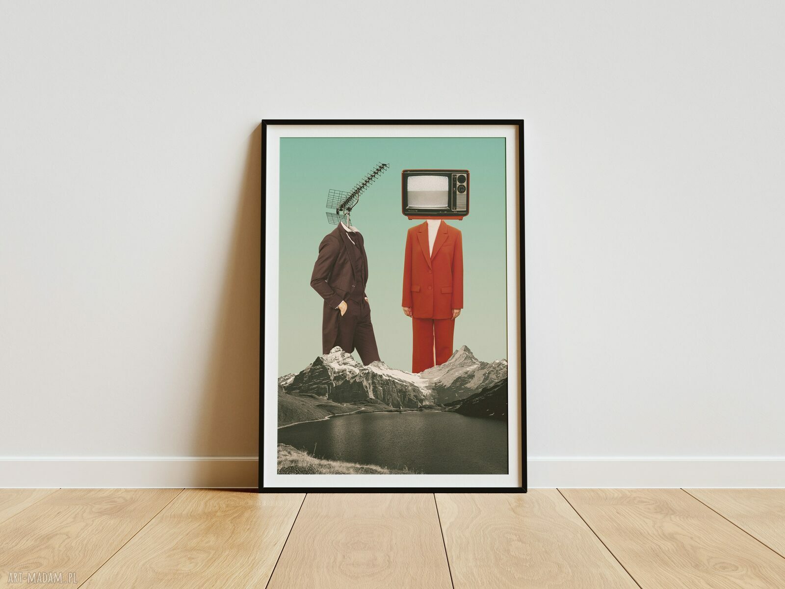 Plakat „Nasza Telenowela” A3 - kolaż retro vintage dla dwojga