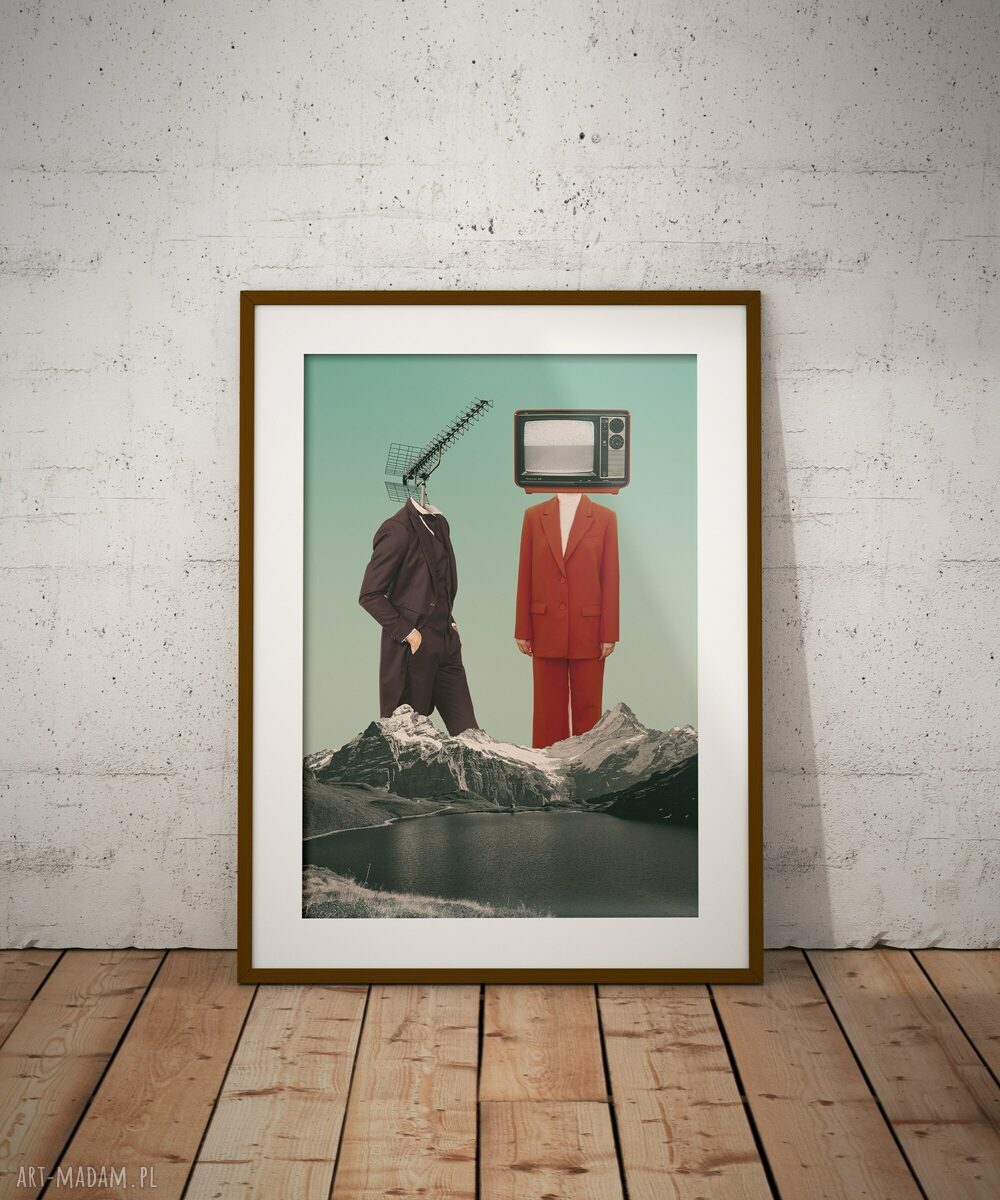 Plakat Nasza Telenowela 50x70 cm - kolaż zakochanych na walentynki