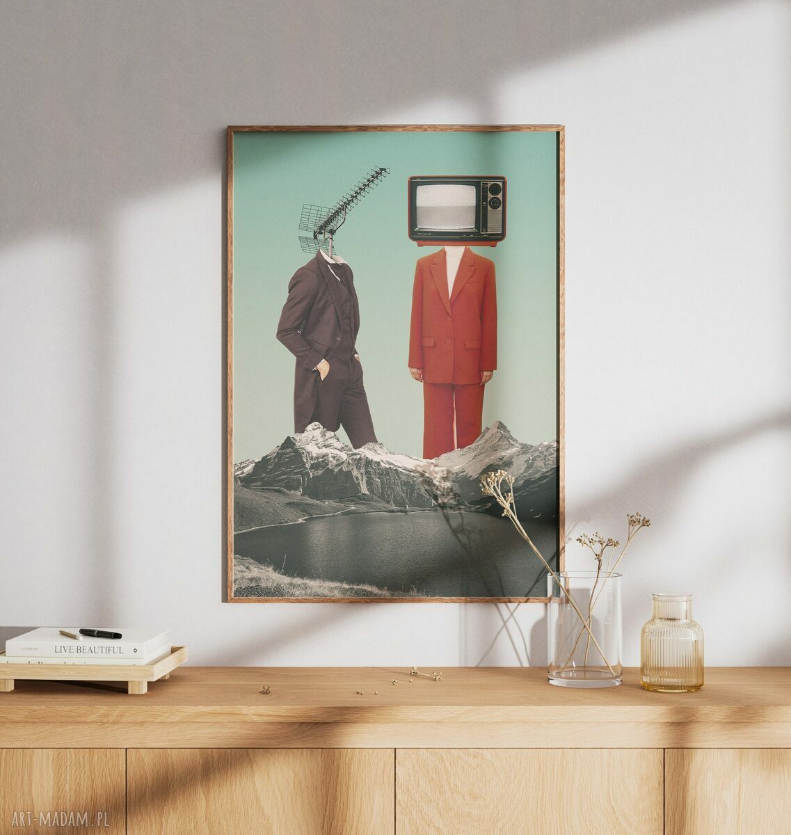 Plakat Nasza Telenowela 50x70 cm - kolaż zakochanych na walentynki