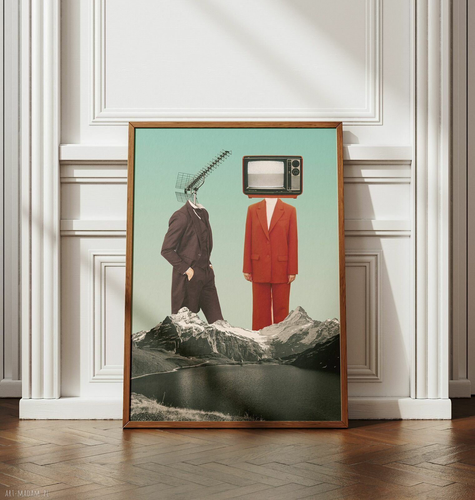 Plakat „Nasza Telenowela” A3 - kolaż retro vintage dla dwojga
