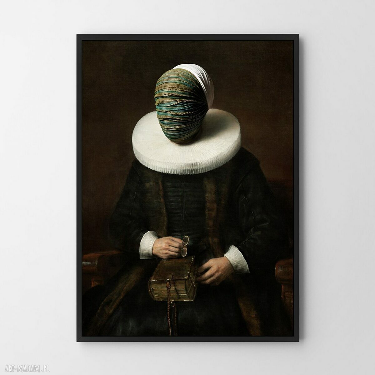 Plakat Nić Rembrandta 40x50 cm - kobiecy portret w artystycznym stylu