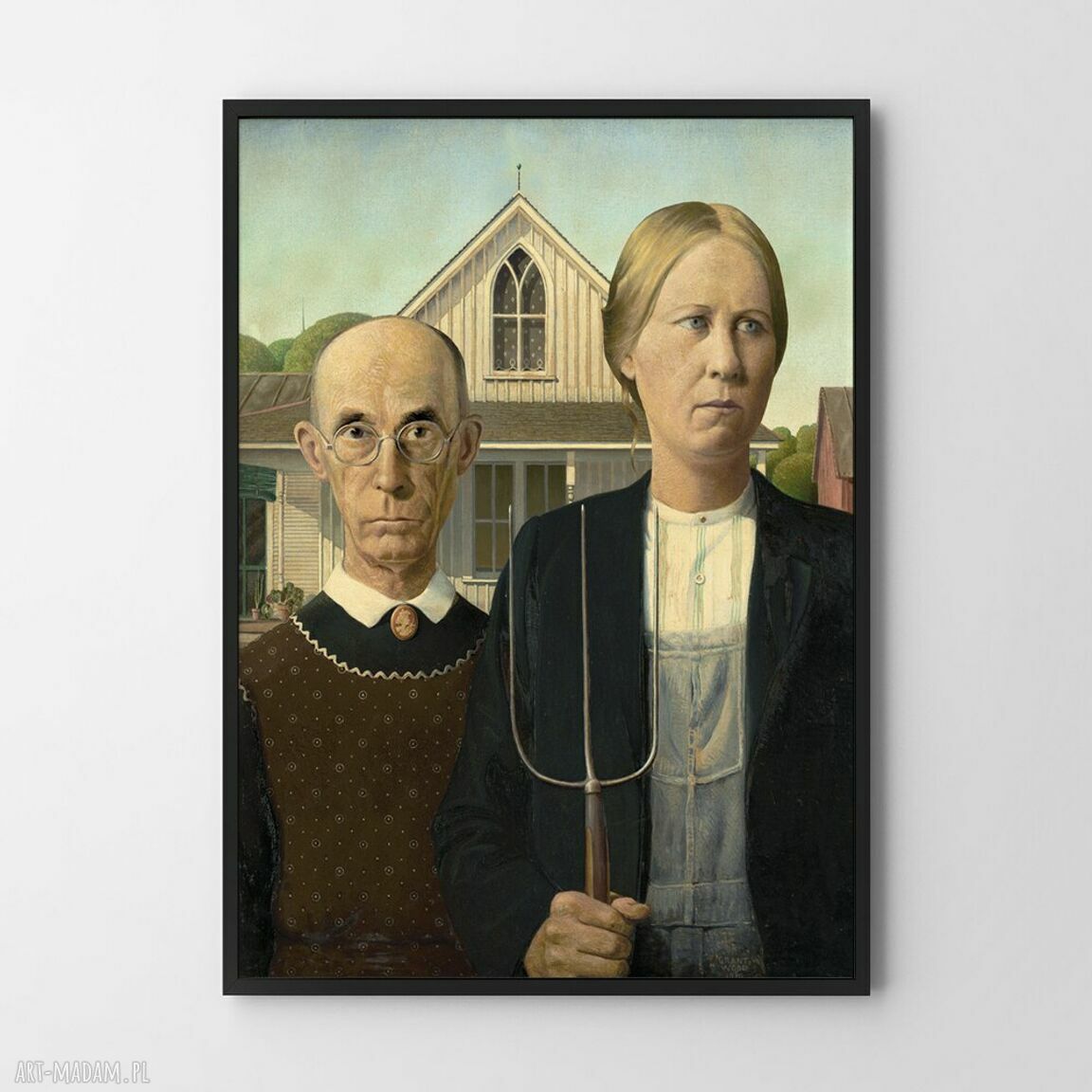 Plakat Grant Wood American Gothic - format 40x50 cm
