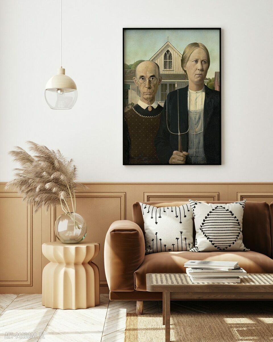 Plakat Grant Wood American Gothic - format 40x50 cm