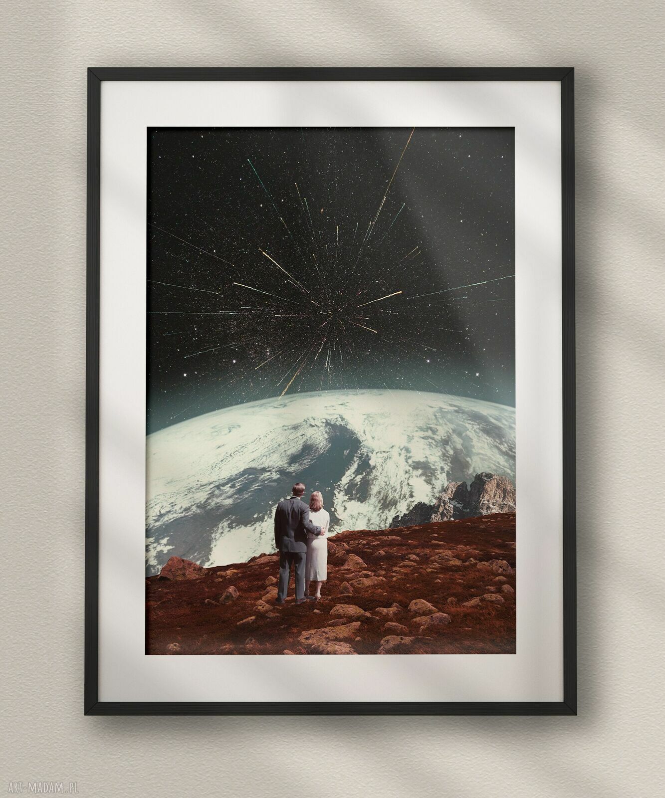 Plakat „Noc spadających gwiazd” - kolaż Fine Art A3 bez ramki