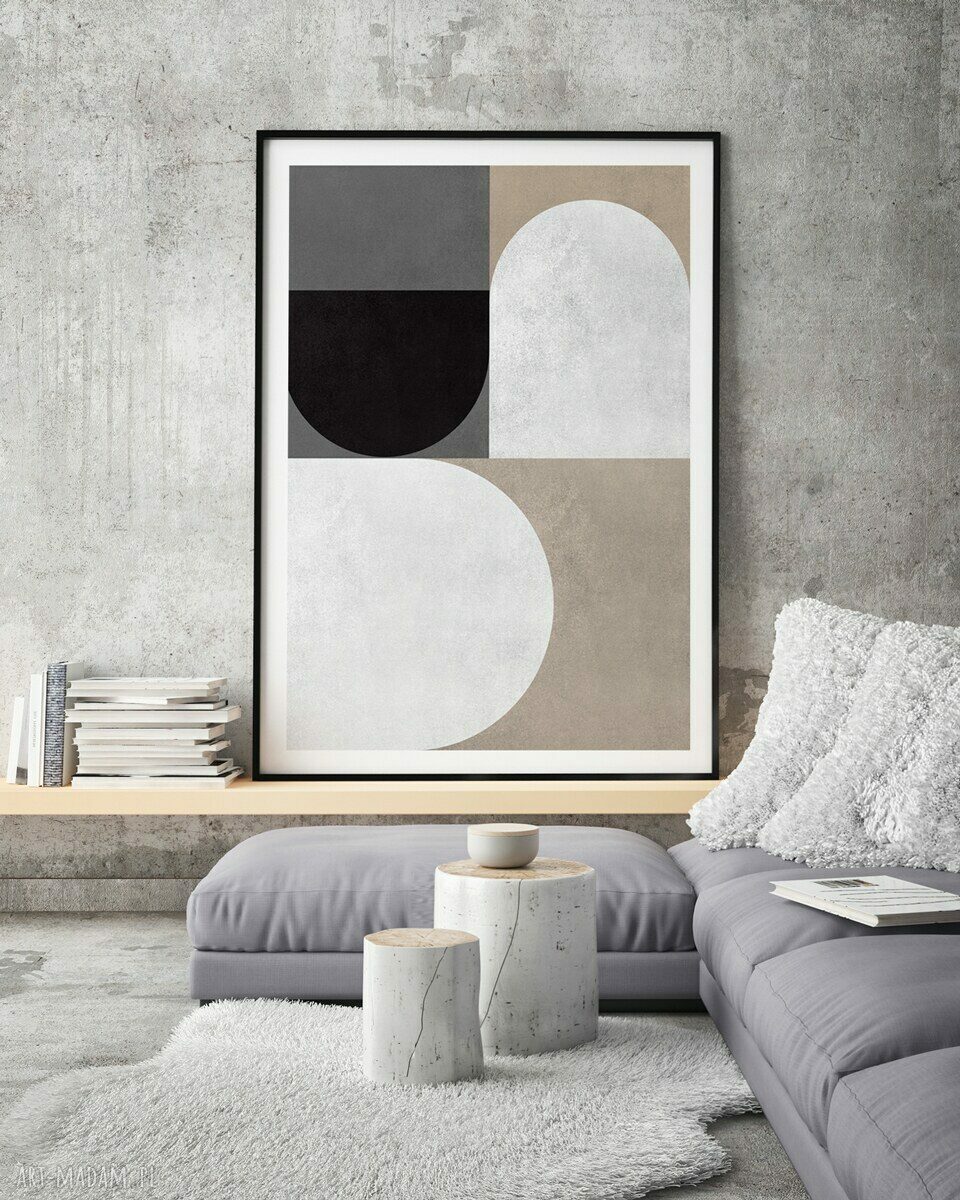 Plakat Nowoczesna Geometria 50x70 cm - boho wzór do Twojego wnętrza
