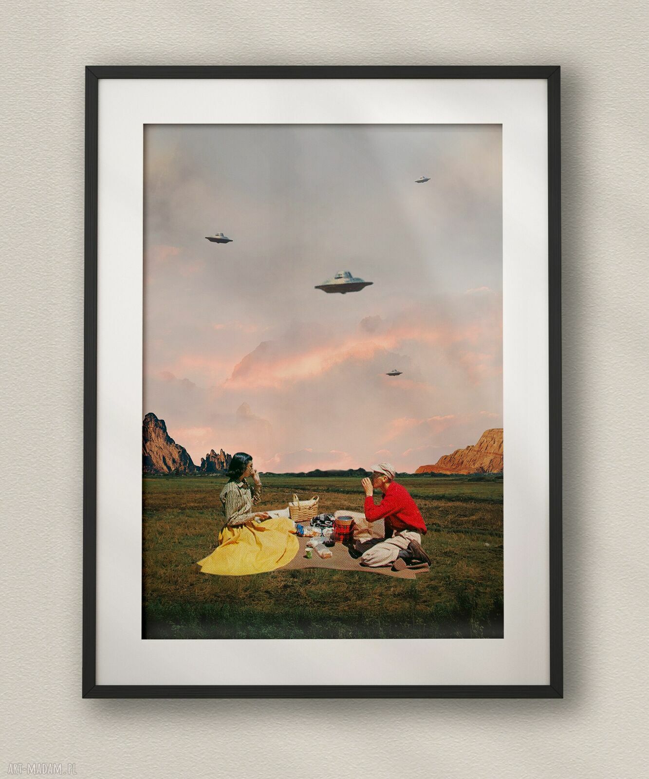 Plakat Obcy - Kolaż Fine Art A3 druk pigmentowy, bez ramki