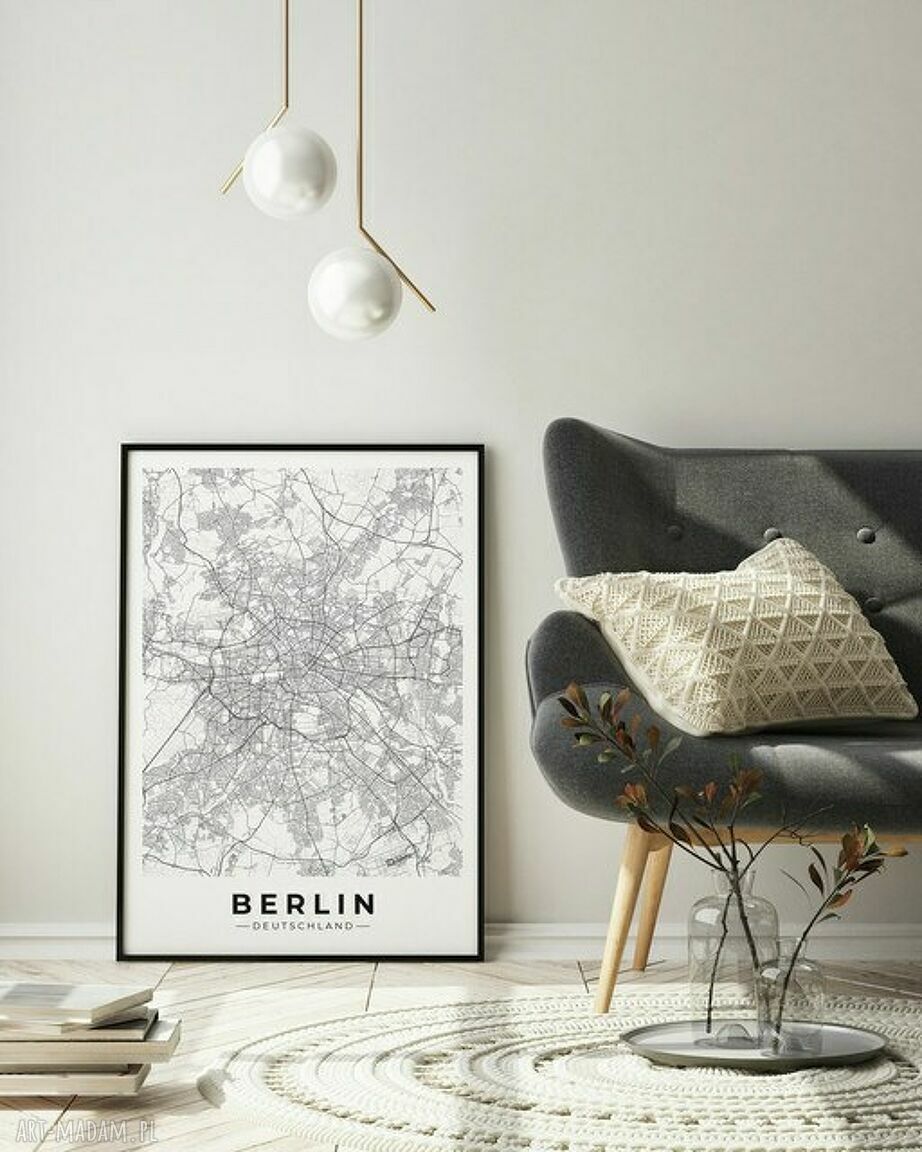 Plakat Obraz Mapa Berlina 50x70 cm B2