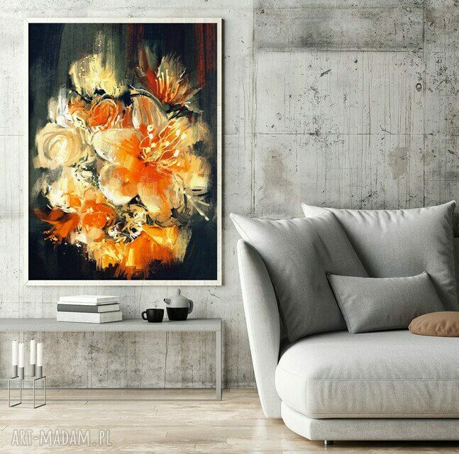 Plakat obraz Kwiaty i Abstrakcja 50x70 cm B2