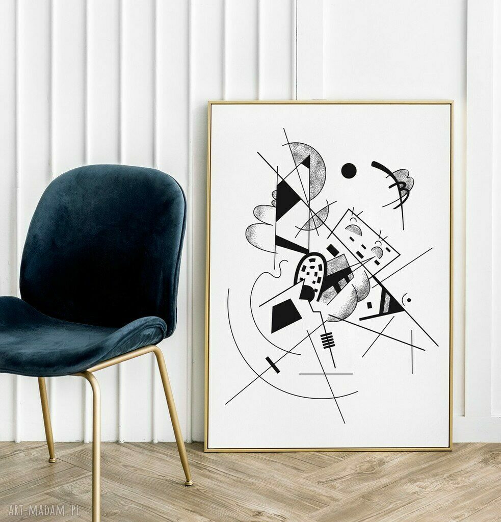 Plakat obraz Black Kandinsky B1 70x100 cm