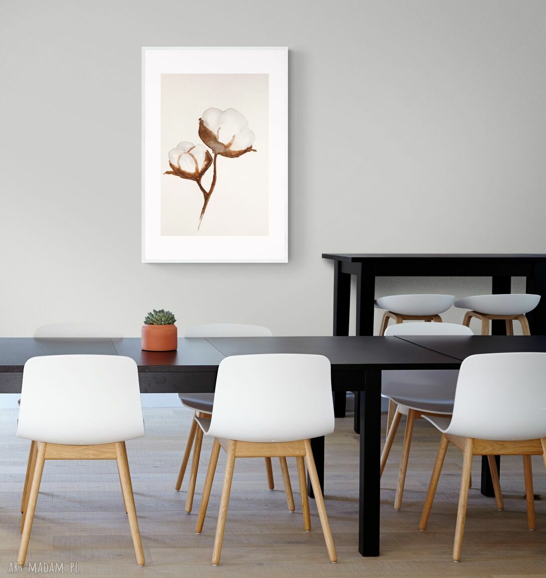 Plakat 30x40 Bawełna I w odcieniach beż i brąz - reprodukcja na papierze Dtec Satin