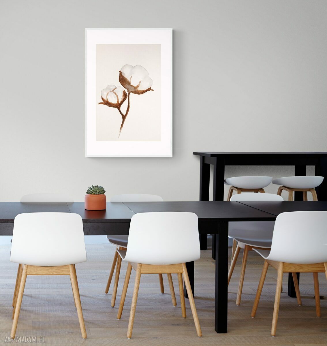 Plakat-obraz 50x70 Bawełna I - dekoracja w stylu naturalnym