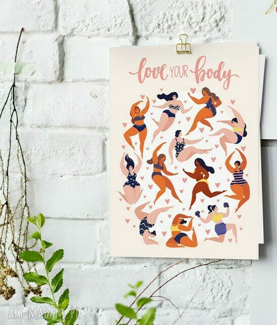 Plakat-obraz Body Positive 50x70 cm B2 - Hogstudio