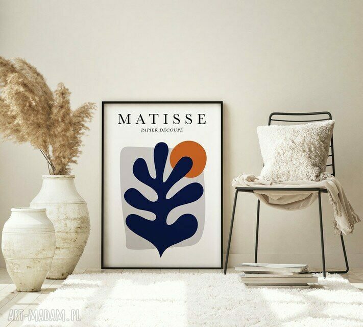 Plakat obraz Matisse Navy Blue 40x50 cm do salonu