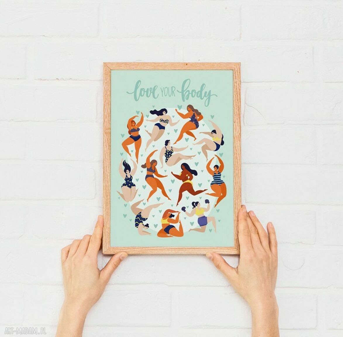 Plakat obraz „Love Your Body” B2 - 50x70 cm