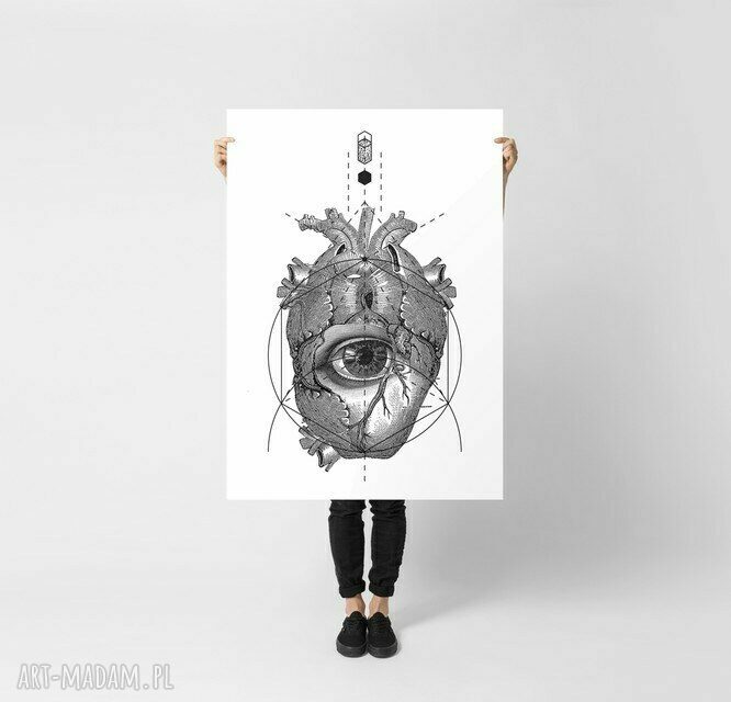 Plakat obraz Anatomia serca 50x70 cm B2