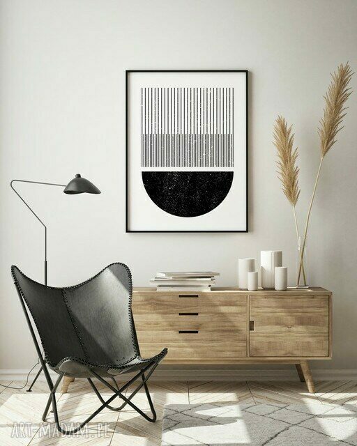 Plakat obraz Black Line #2 30x40 cm