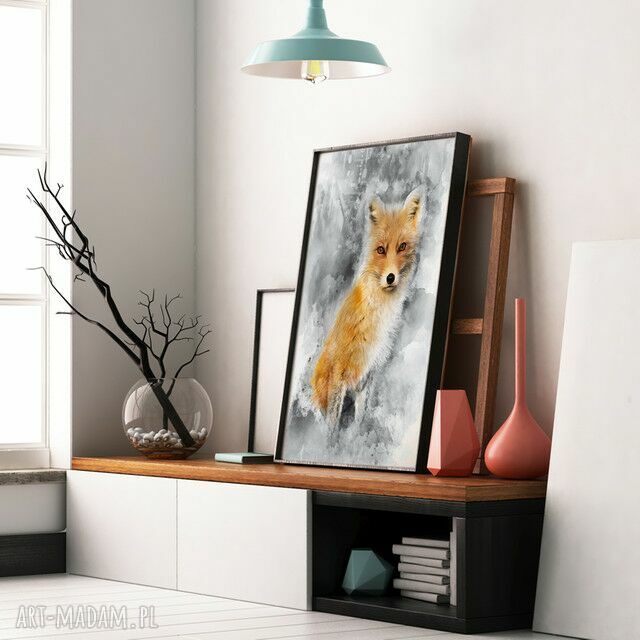 Plakat Obraz Rudy Lis 50x70 cm B2 - Hogstudio