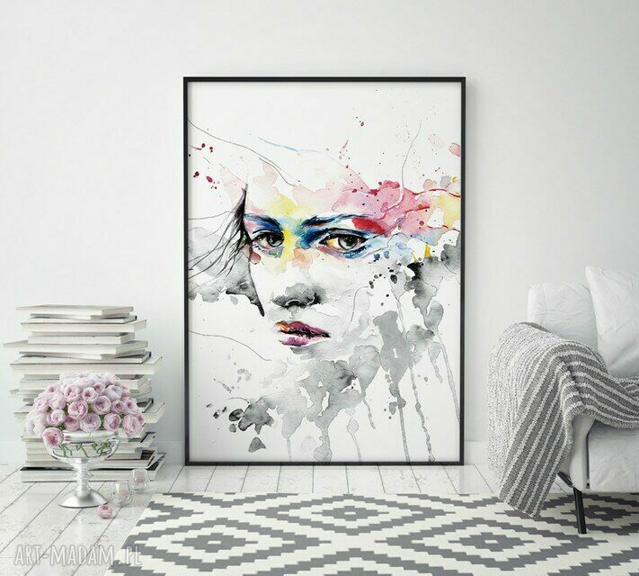Plakat Obraz Kobieta 50x70 cm B2 - nowoczesna dekoracja do salonu i przedpokoju