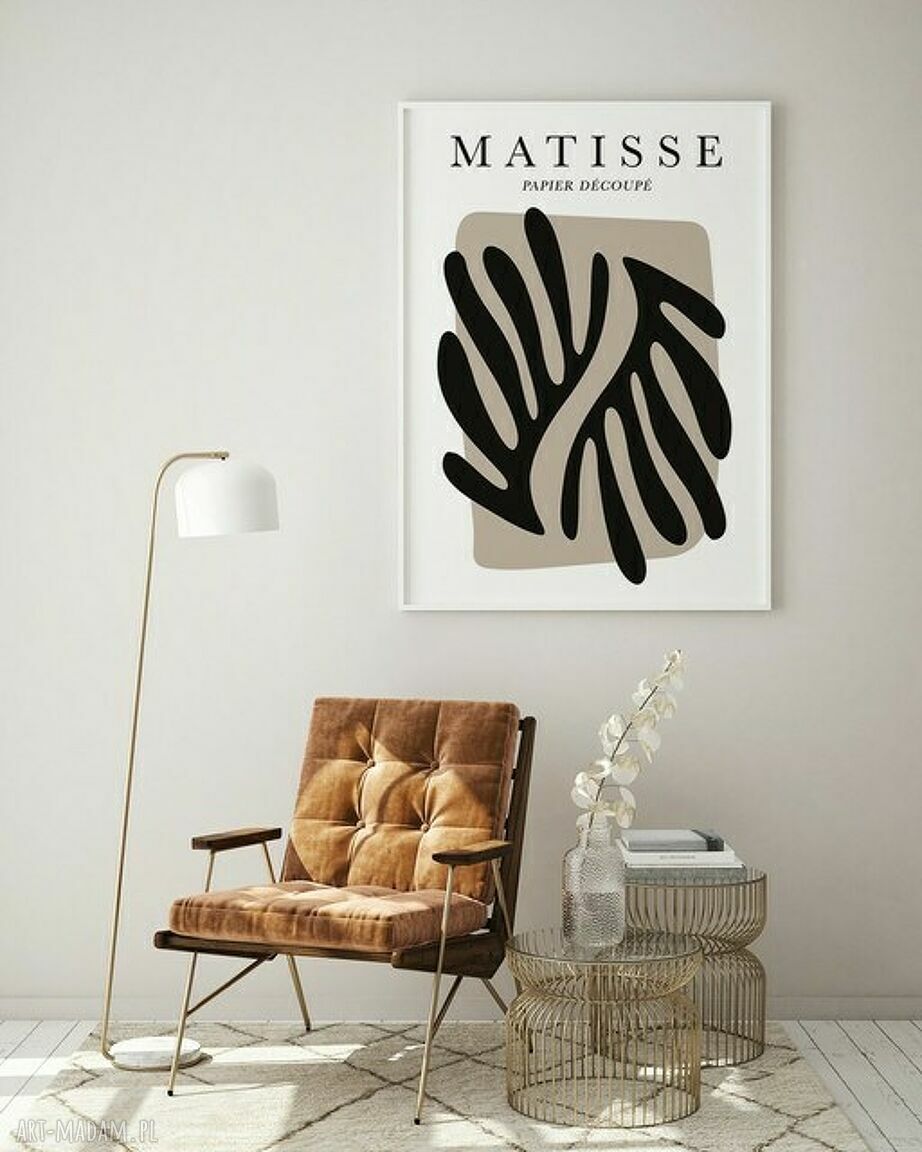 Plakat obraz Black Matisse #3 w formacie A4 (21x29,7 cm)
