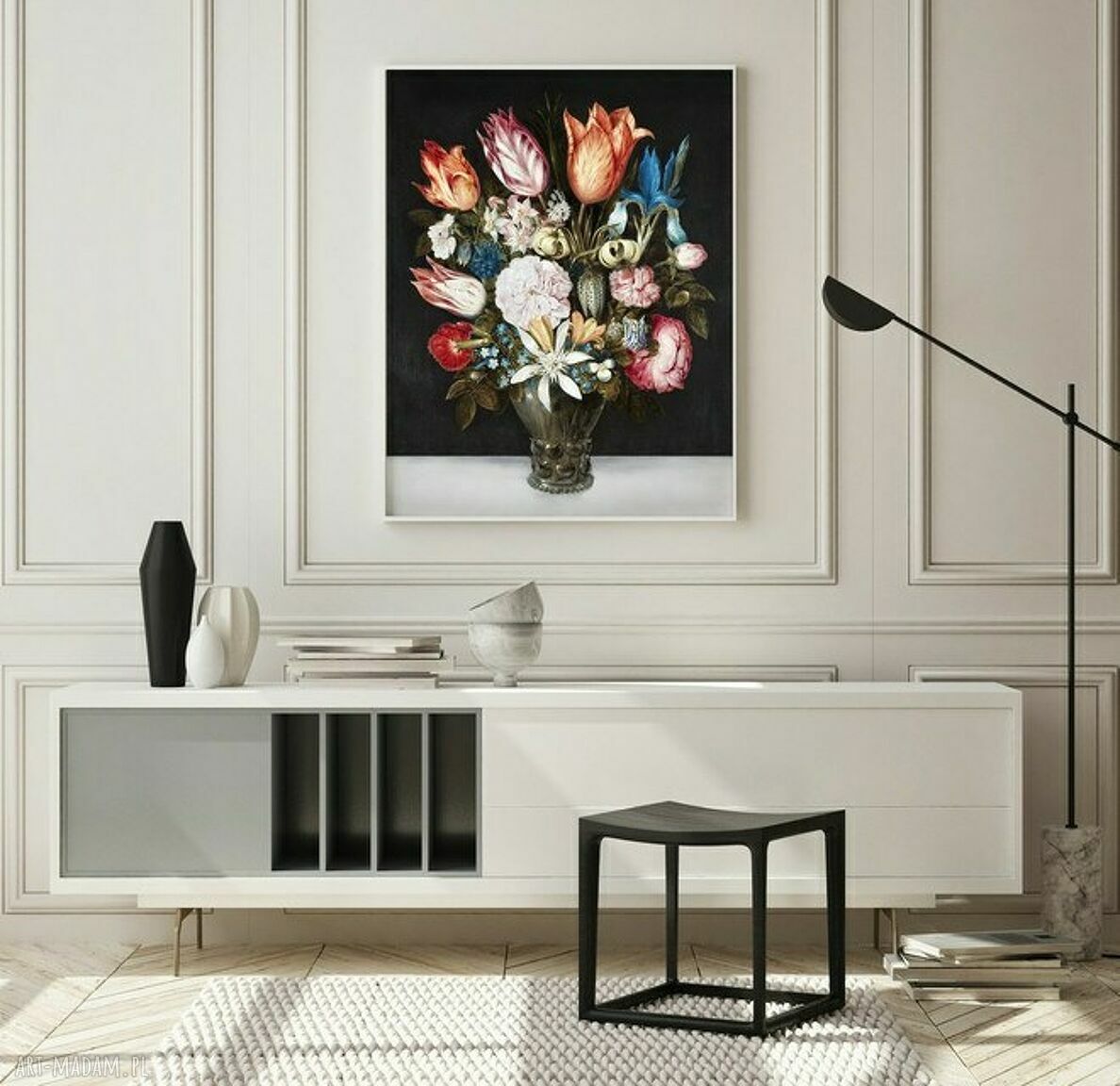 Plakat obraz kwiaty vintage 40x50 cm - ponadczasowe kwiaty do Twojego wnętrza