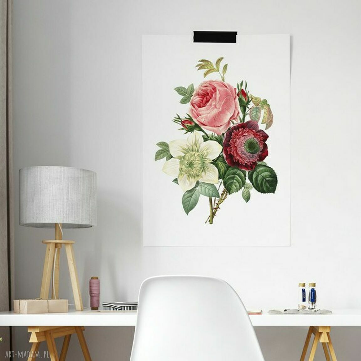 Plakat obraz Flowers A2 42x59.4 cm - kwiaty do salonu