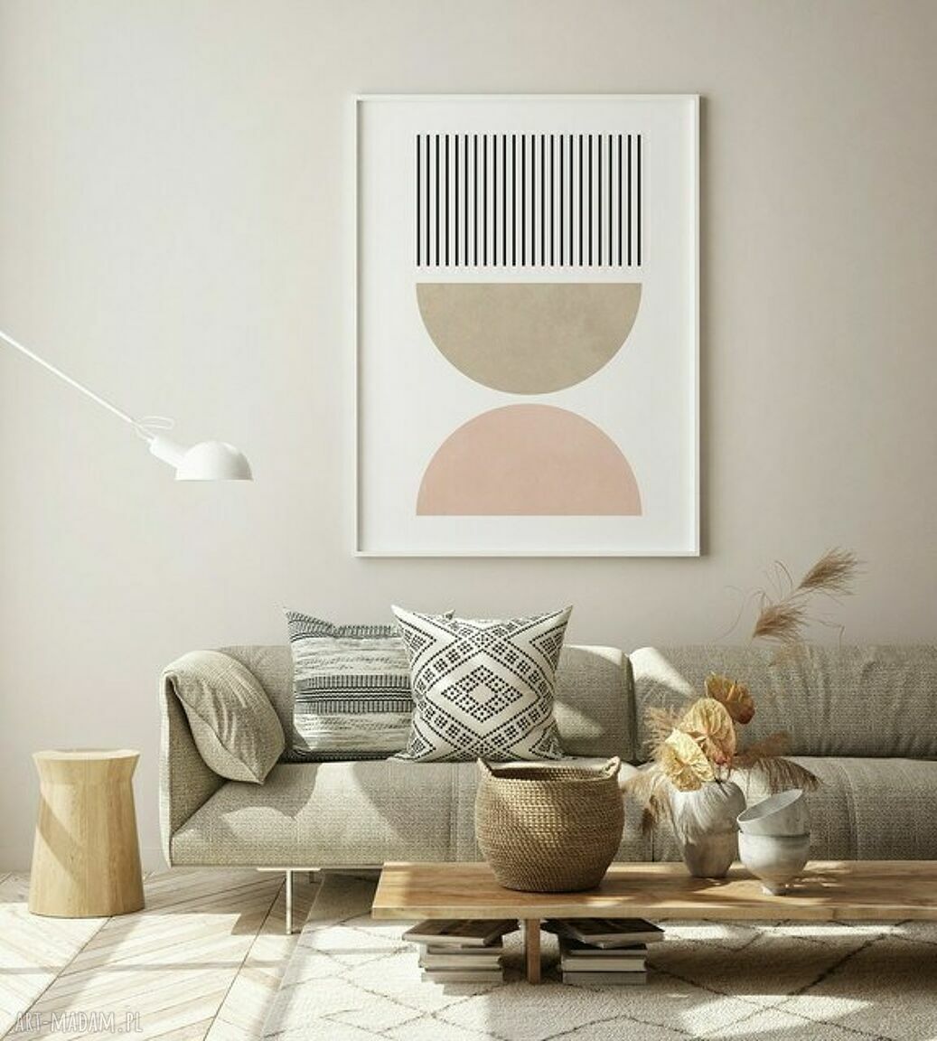 Pastelowa Geometria #2 - plakat obraz 61x91 cm