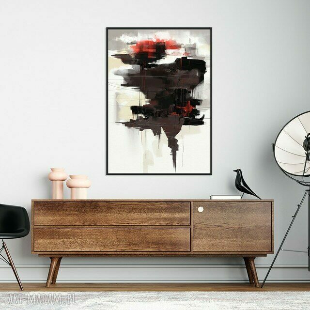 Plakat obraz Brown #4 B2 50x70 cm - brązowo-beżowa abstrakcja