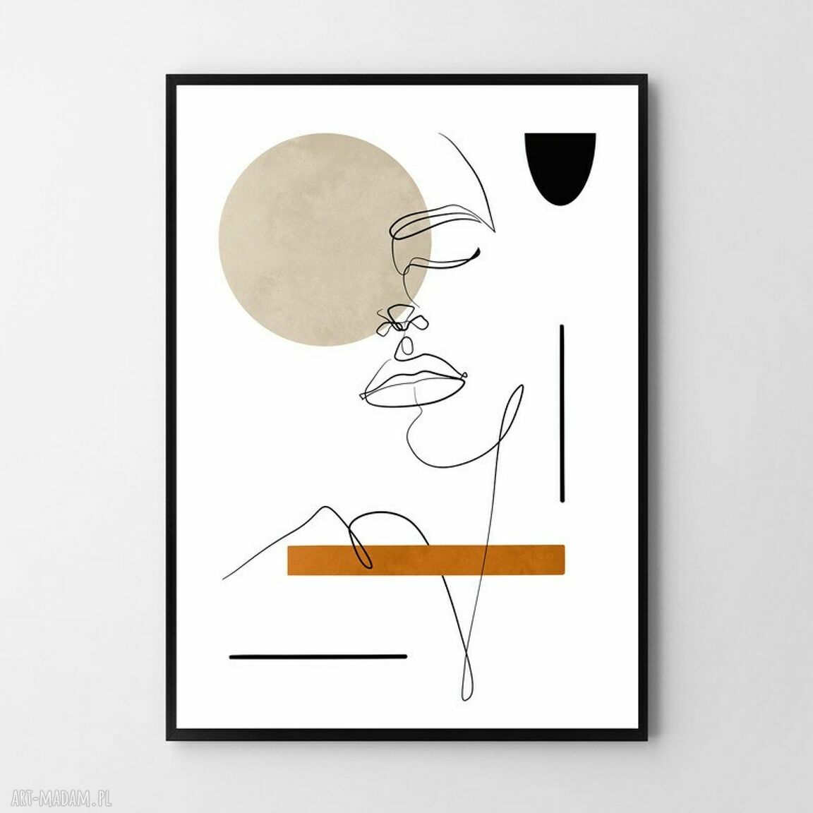 Plakat Modern Line A3 w stylu boho - beżowe akcenty do Twojego wnętrza
