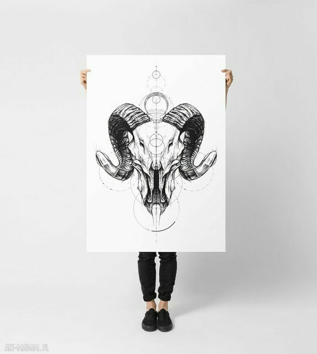 Plakat obraz Mroczna Czaszka 50x70 cm B2 - Hogstudio