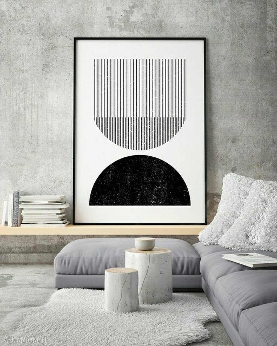 Plakat obraz Black Line B1 - 70x100 cm - nowoczesna dekoracja