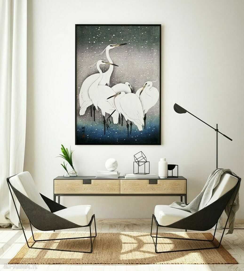 Plakat obraz Białe Ptaki 40x50 cm