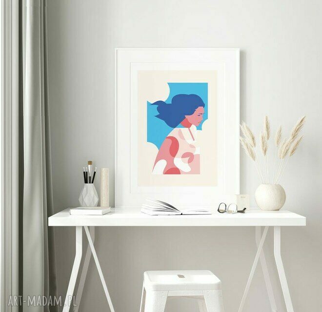 Plakat obraz Bleu Rose 50x70 cm B2