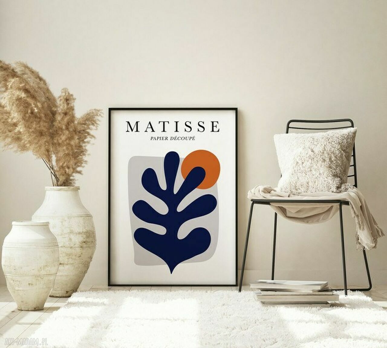 Plakat obraz Matisse Navy Blue A4 - 21x29,7 cm