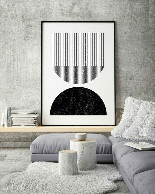 Plakat obraz Black Line A2 - 42x59.4 cm