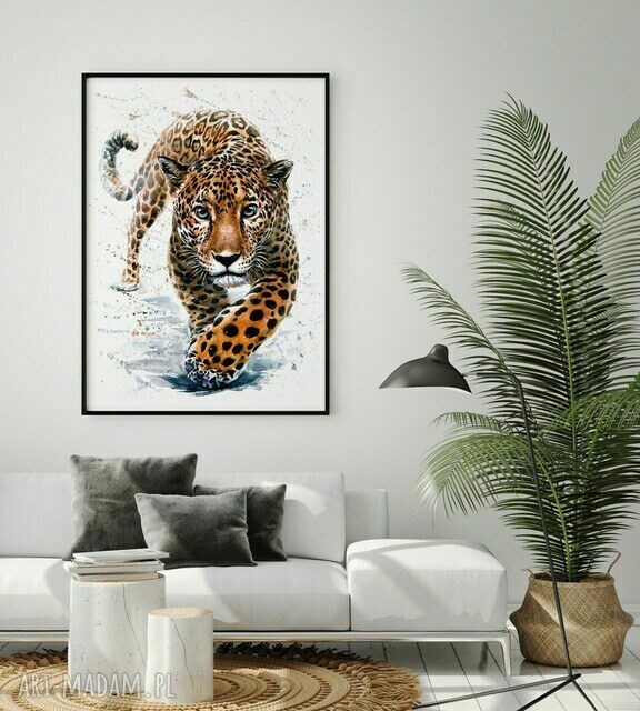 Plakat obraz Lampart 50x70 cm B2 - Hogstudio