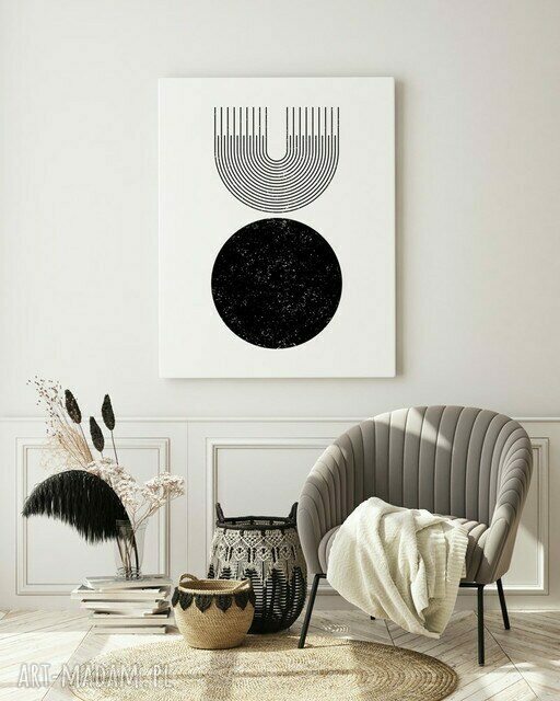 Plakat obraz Black Line #3 61x91 cm - nowoczesna grafika Hogstudio
