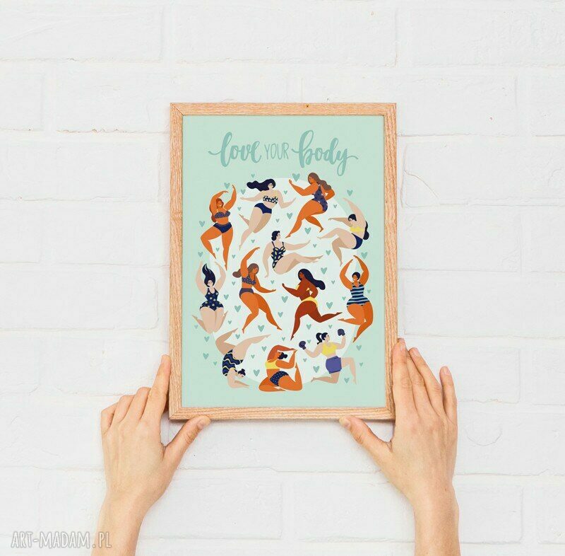 Plakat motywacyjny Love Your Body B1 70x100 cm