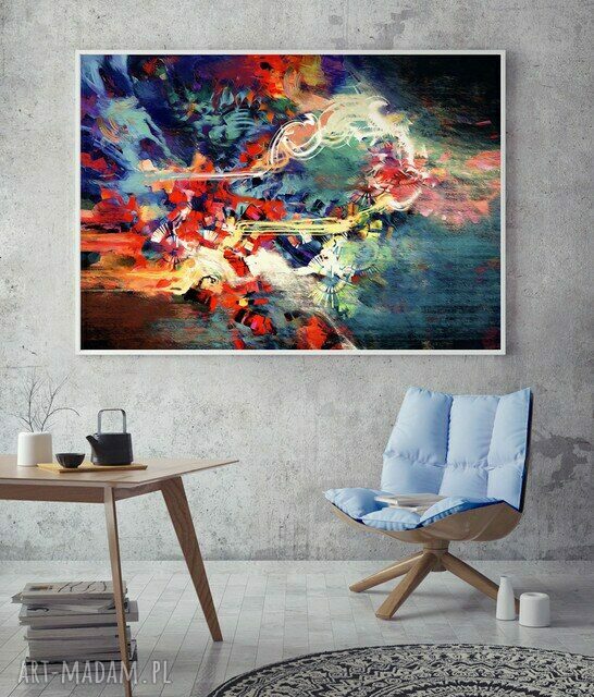 Plakat-obraz Abstrakcja #1 50x70 cm B2 - kolorowy dekor do salonu