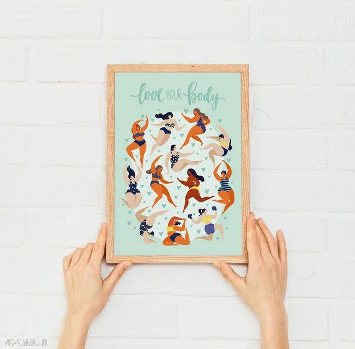 Plakat obraz Love Your Body 50x70 cm B2