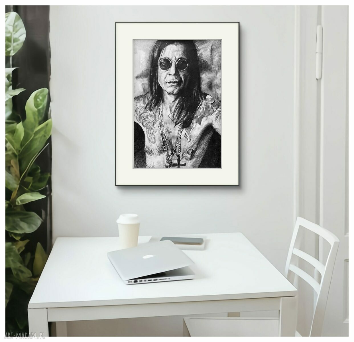 Plakat Ozzy Osbourne - Seria Ikony A3 (ręcznie rysowany, matowy papier)