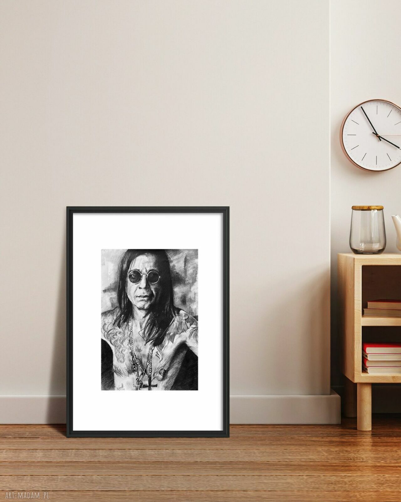 Plakat Ozzy Osbourne - Seria Ikony A3 (ręcznie rysowany, matowy papier)